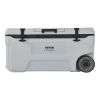 Portable Cooler 74 QT Insulated Wheeled Cooler 120 Can Capacity with Cup Holder