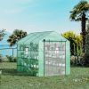 Outsunny 8' x 6' x 7' Portable Walk-in Greenhouse, 18 Shelf Hot House, Roll Up Zipper Door, UV protective for Growing Flowers, Vegetables