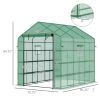 Outsunny 8' x 6' x 7' Portable Walk-in Greenhouse, 18 Shelf Hot House, Roll Up Zipper Door, UV protective for Growing Flowers, Vegetables