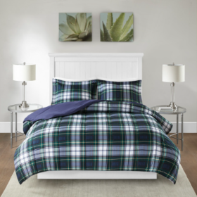 Scotchgard Down  All Season Comforter Set (Option: Navy-Twin)